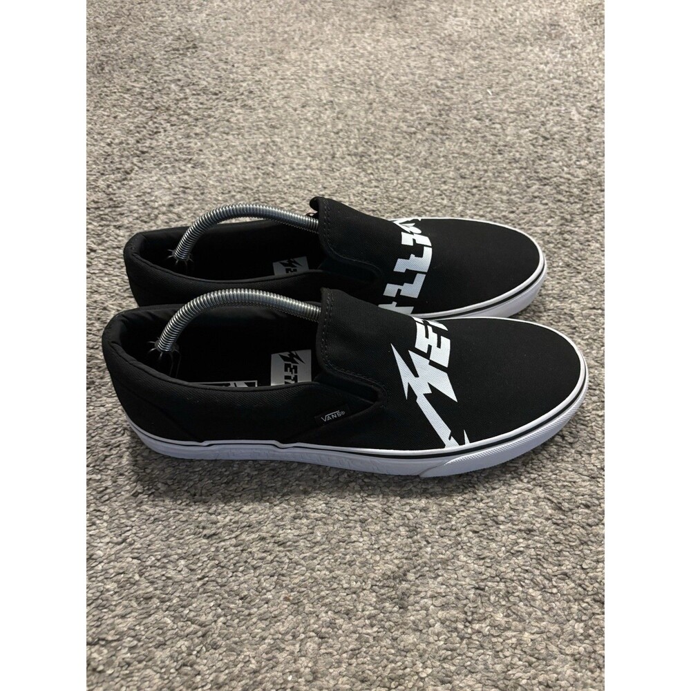 VANS X METALLICA Classic Slip-On Black True Shoes Mens Size 11.5‎ New